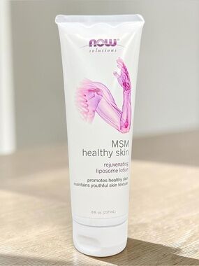 NOW Solutions MSM Healthy Skin Liposome Lotion 8oz Almond oil & Aloe